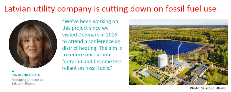 Latvia Utility Company is cutting down on folssile