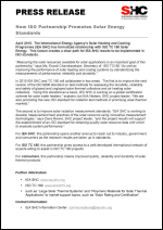 New ISO Partnership Promotes Solar Energy Standards